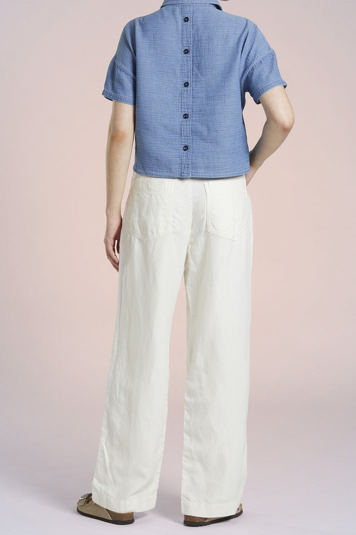 Mat De Misaine Shirt Short Sleeve Bleach Blue Clair Catane-21754 U245C - Shirley Allum Boutique