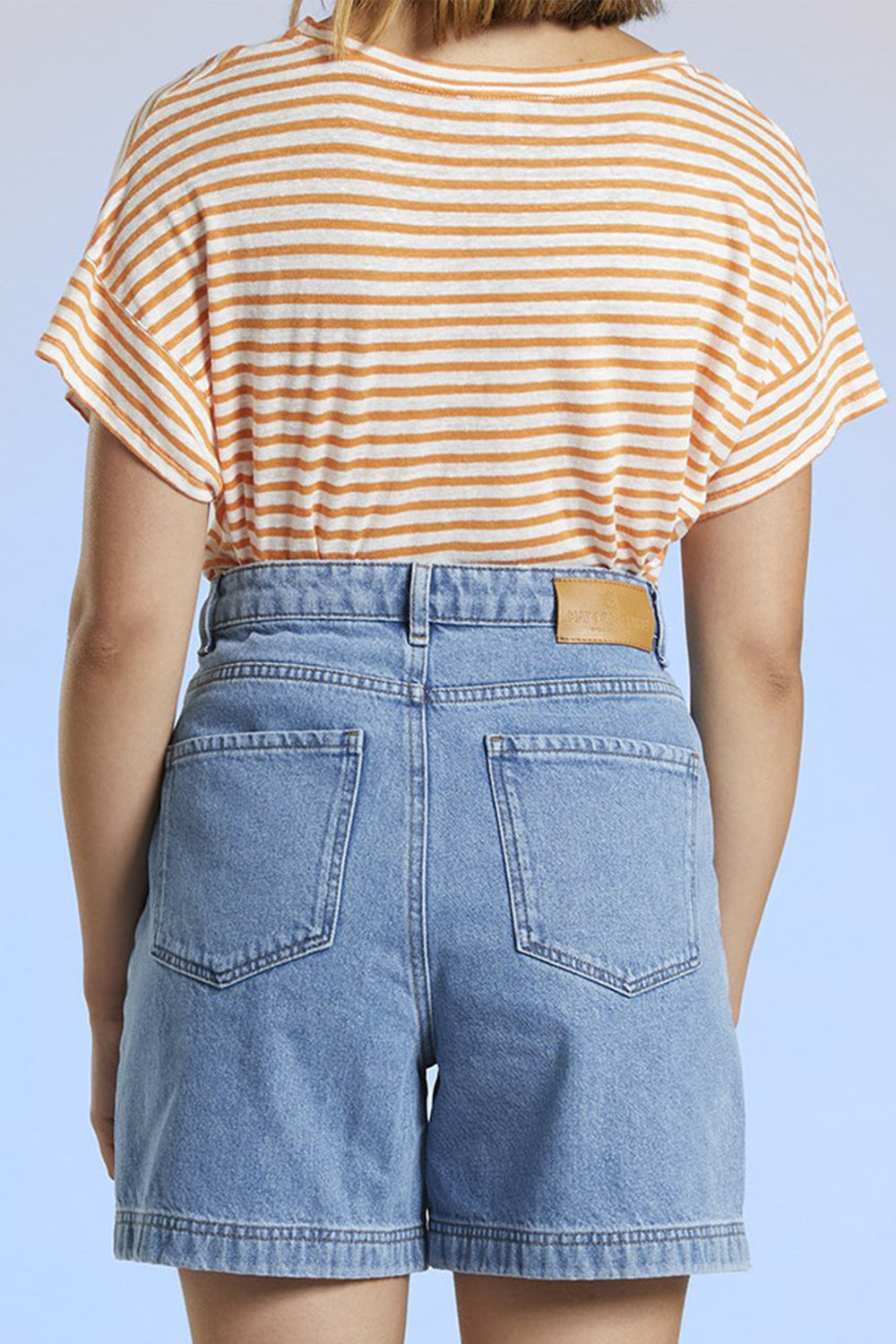 Mat De Misaine Shorts Denim Stone Blue Clair Saline-912 U240C - Shirley Allum Boutique