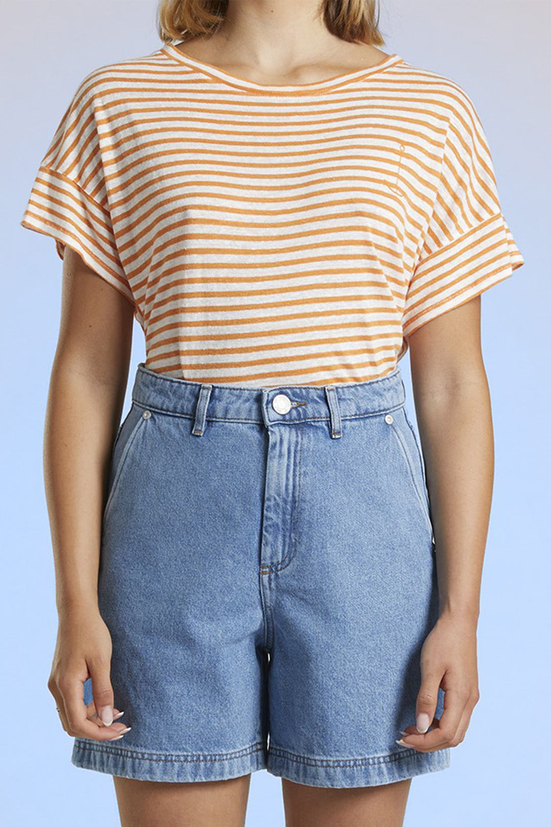 Mat De Misaine Shorts Denim Stone Blue Clair Saline-912 U240C - Shirley Allum Boutique