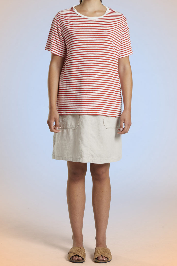 Mat De Misaine T-Shirt Raye Tulipe Red Stripe Mali-625R R38 - Shirley Allum Boutique