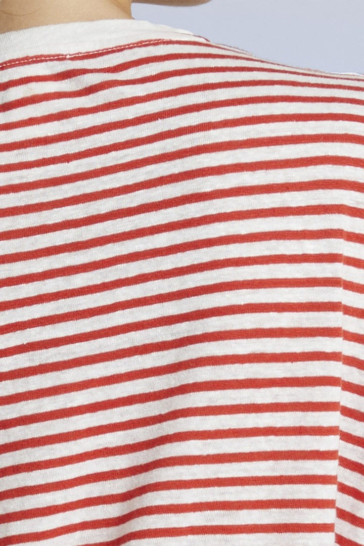 Mat De Misaine T-Shirt Raye Tulipe Red Stripe Mali-625R R38 - Shirley Allum Boutique