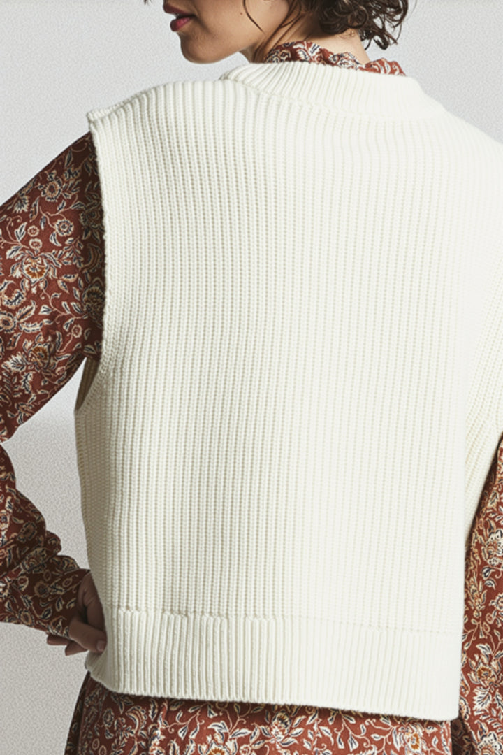 Mat De Misaine Tadi Calcaire Cream Sleeveless Jumper 25H-TADI SM-586 U15