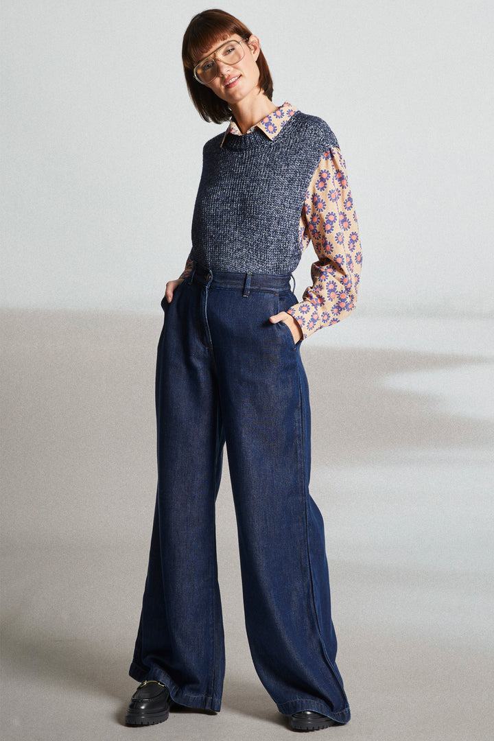 Mat De Misaine Tadi Mouline Blue Sleeveless Jumper 25H-TADI SM-512 MO21