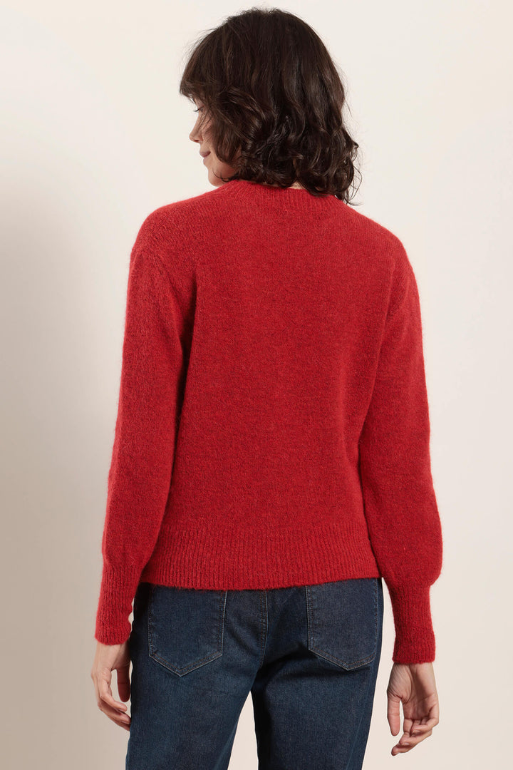 Mat De Misaine Tango544 Pommette Red Alpaca Mix Jumper - Shirley Allum Boutique