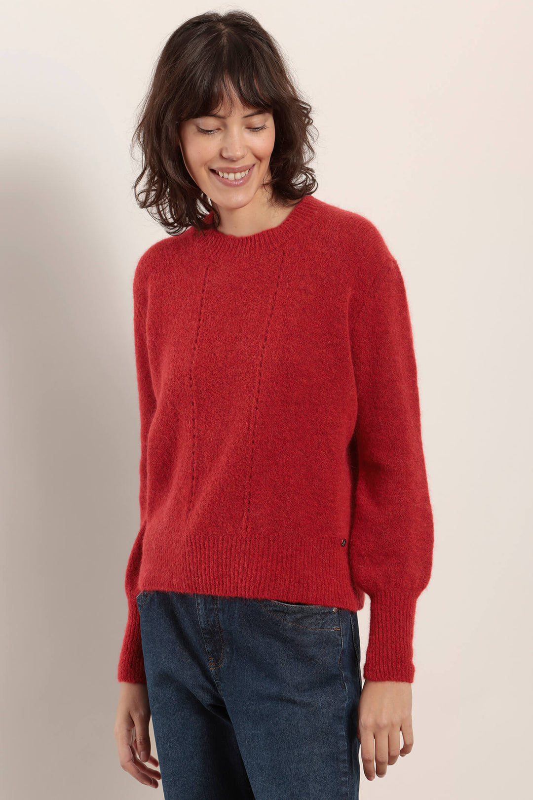 Mat De Misaine Tango544 Pommette Red Alpaca Mix Jumper - Shirley Allum Boutique