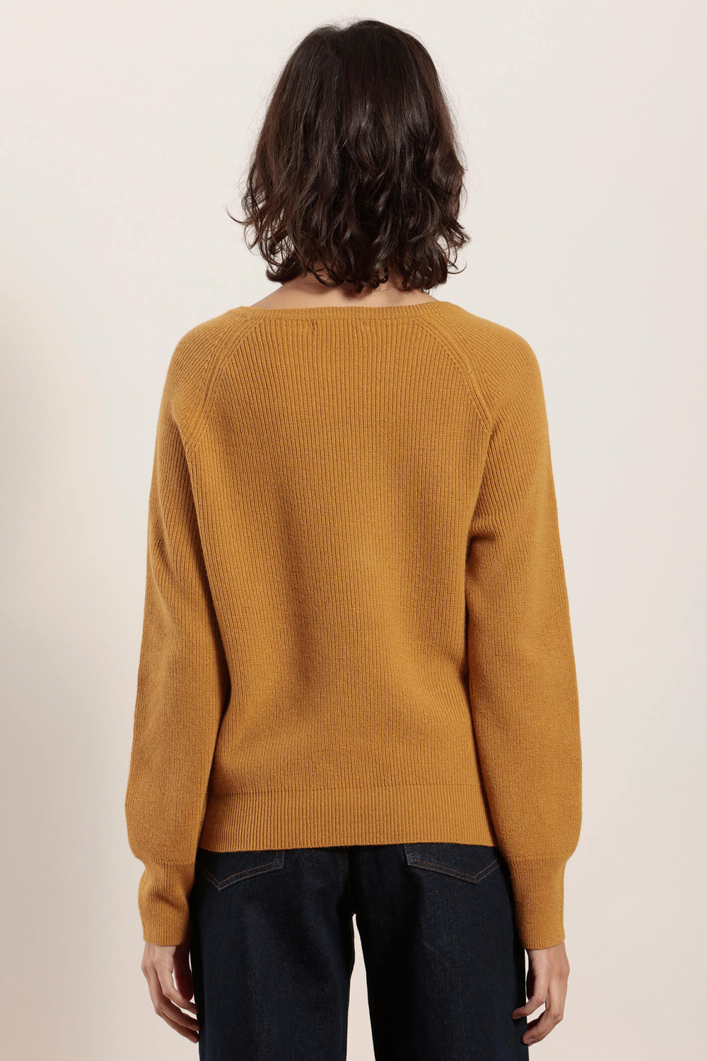 Mat De Misaine Tina 510 Aurore Mustard Yellow Wide Neck Jumper - Shirley Allum Boutique