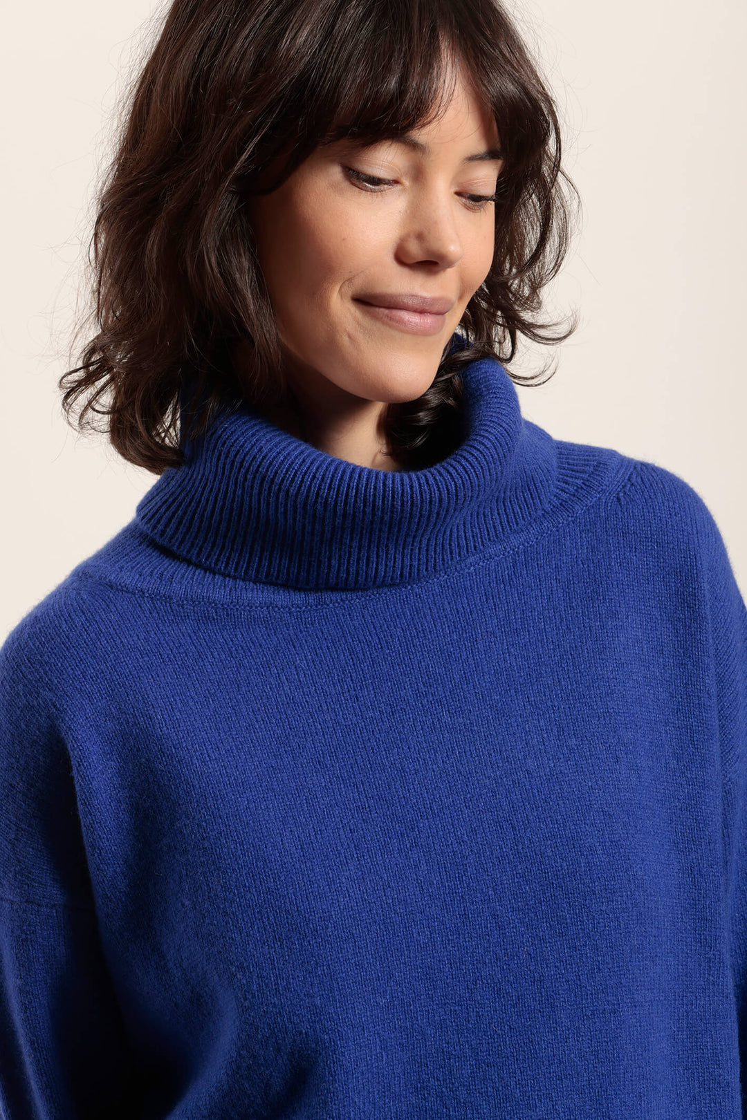 Mat De Misaine Tiscali 532 Atlantique Royal Blue Roll Neck Jumper - Shirley Allum Boutique