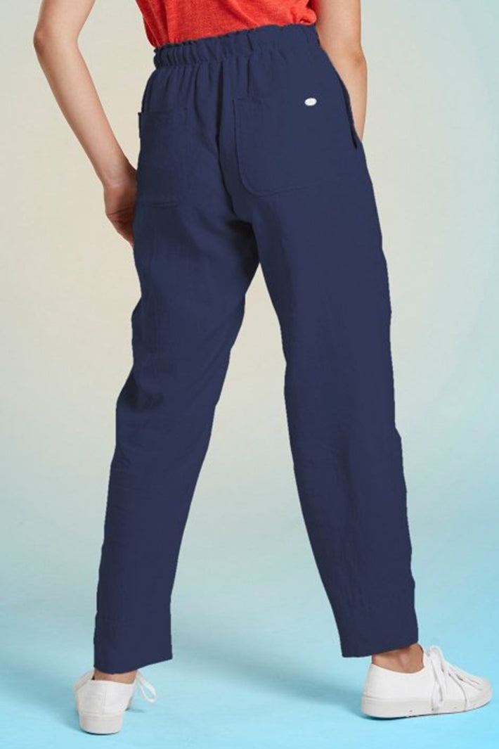 Mat De Misaine Trousers Indigo Navy Paros-22635 U26 - Shirley Allum Boutique