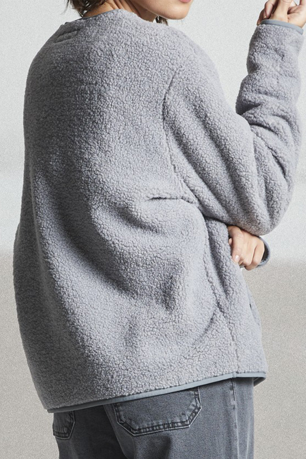 Mat De Misaine Vaisseau Minerais Grey Fleece Jacket 25H-VAISSEAU-606 U913 - Shirley Allum Boutique