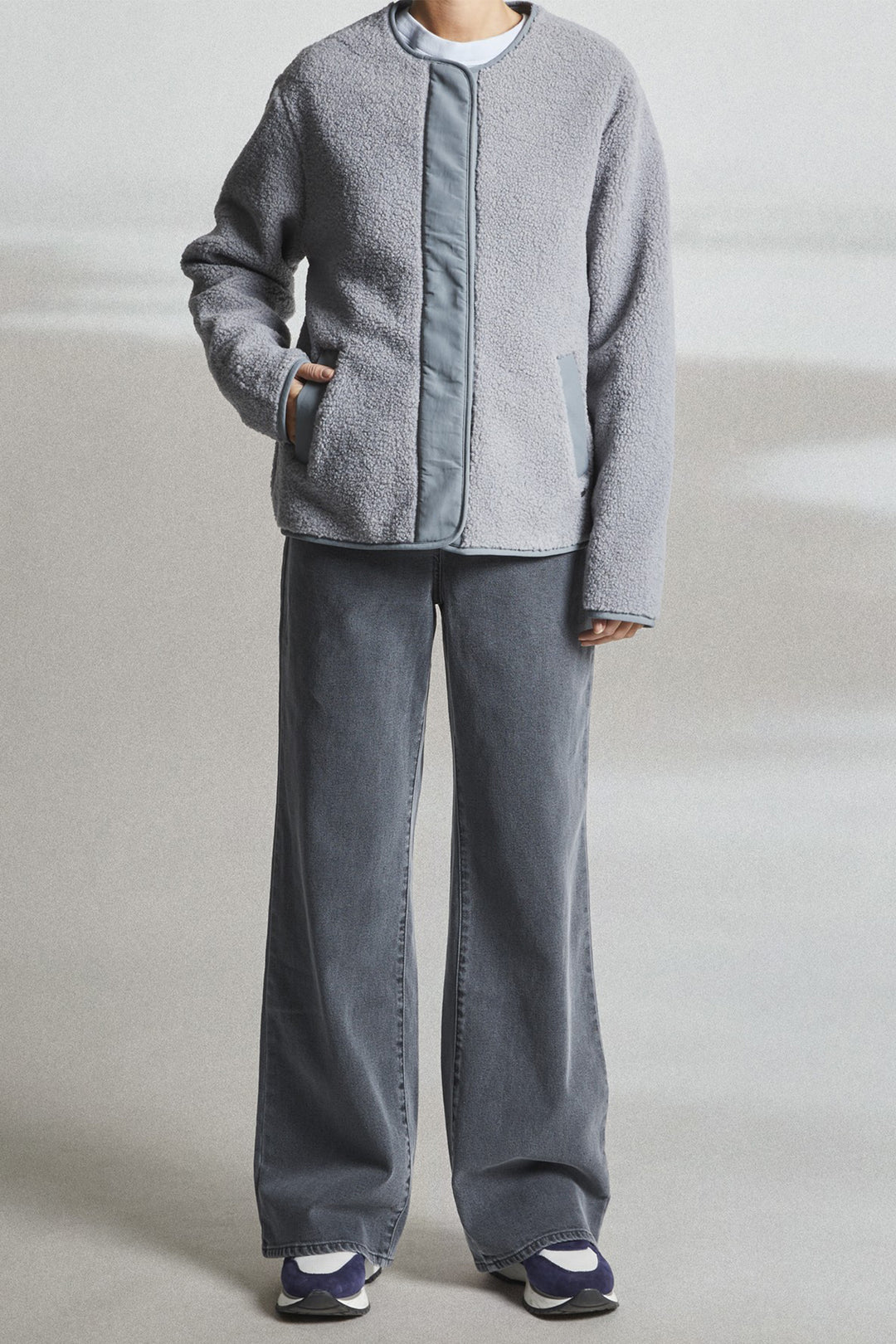 Mat De Misaine Vaisseau Minerais Grey Fleece Jacket 25H-VAISSEAU-606 U913 - Shirley Allum Boutique