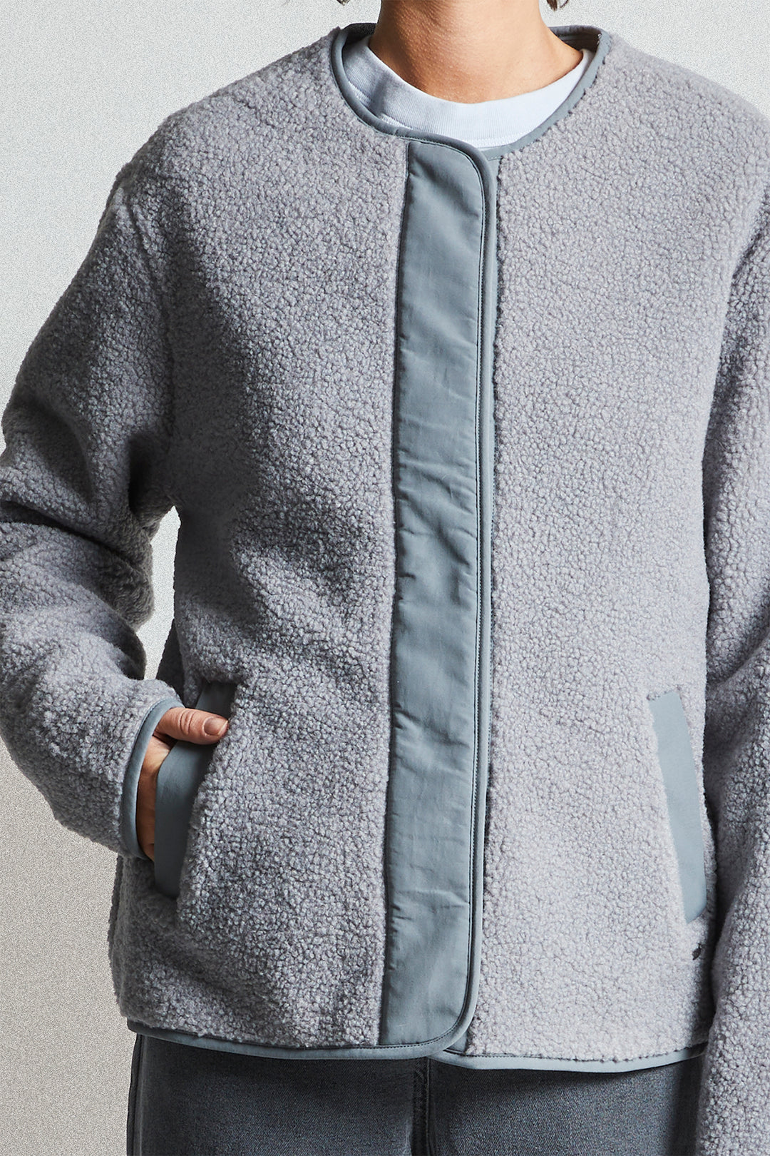 Mat De Misaine Vaisseau Minerais Grey Fleece Jacket 25H-VAISSEAU-606 U913 - Shirley Allum Boutique