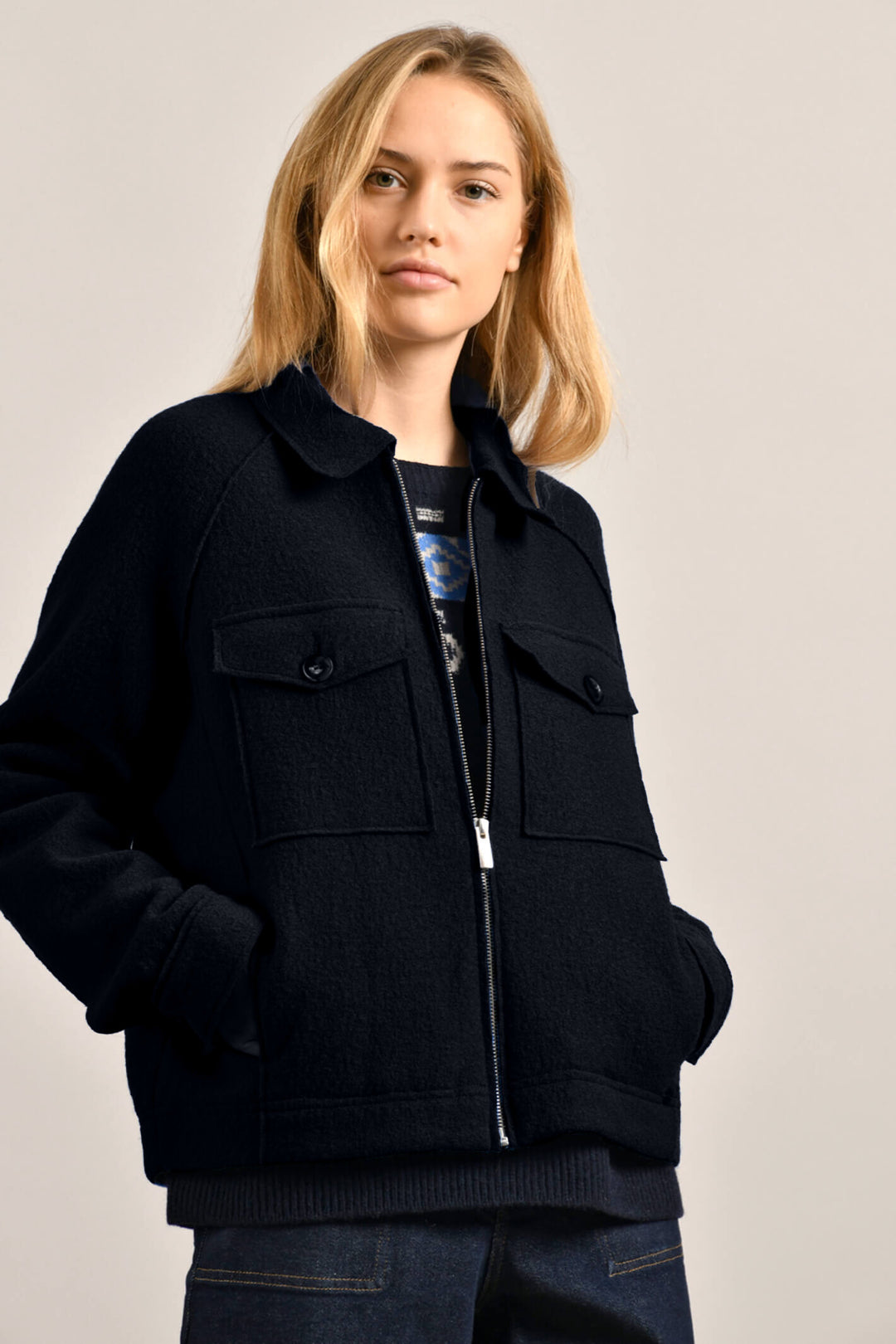 Mat De Misaine Varro 32296 U23 Navy Jacket - Shirley Allum Boutique