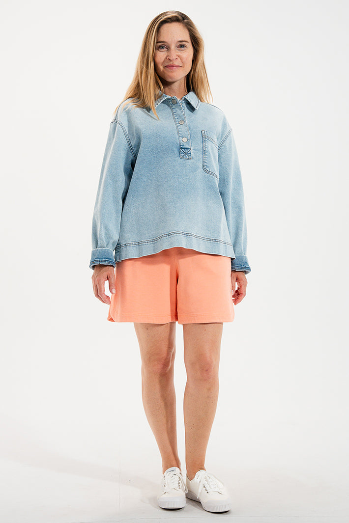 Mat De Misaine Velique 914 Blue Clear Bleach Smock Top