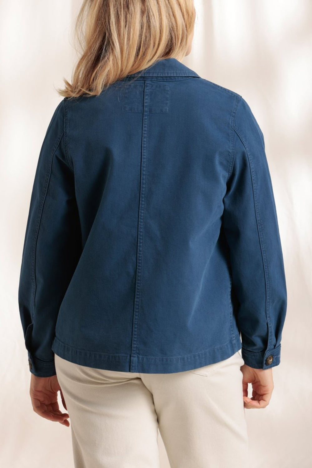 Mat De Misaine Verone-34845 U243 Ink Blue Cotton Shirt Jacket - Shirley Allum Boutique