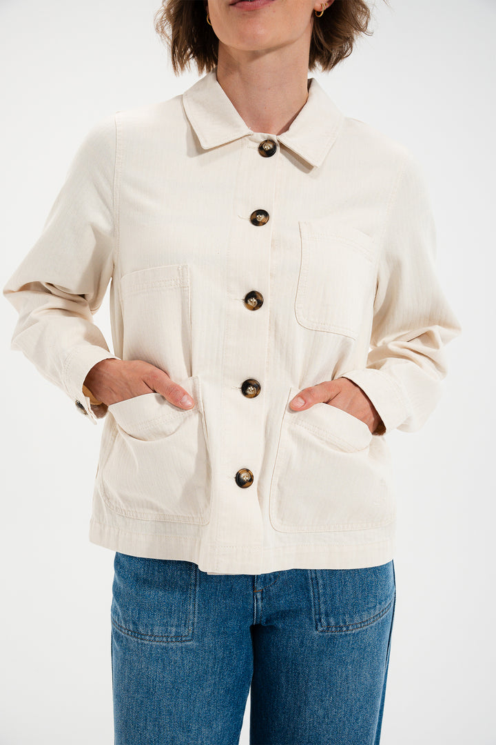 Mat De Misaine Verone 34852 Naturel Cream Utility Jacket