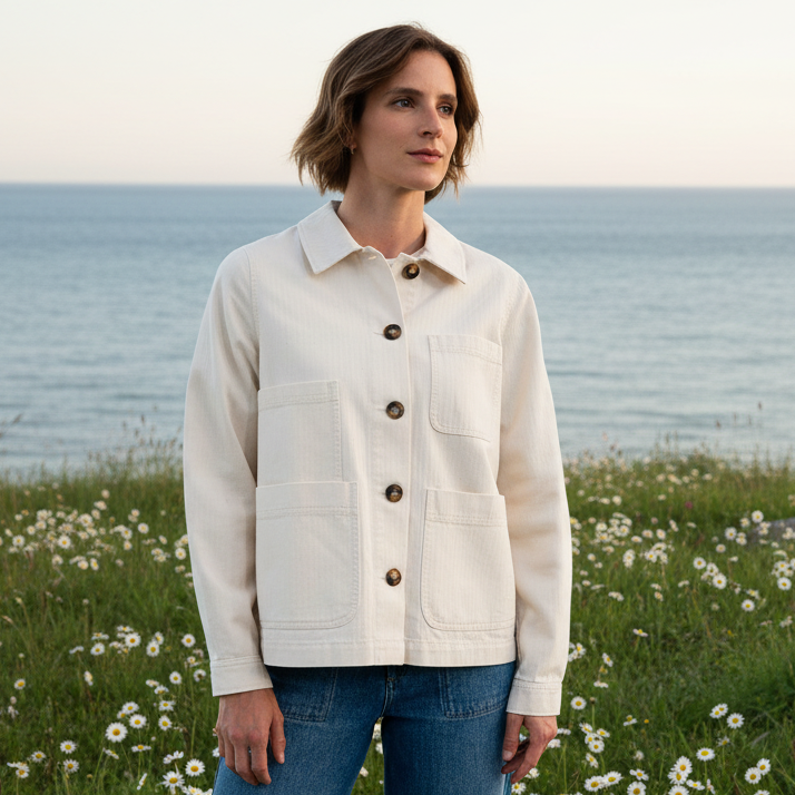 Mat De Misaine Verone 34852 Naturel Cream Utility Jacket