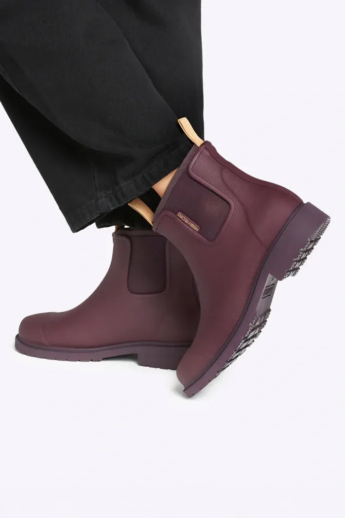 Merry People Bobbi Dark Cherry Short Wellington Boots