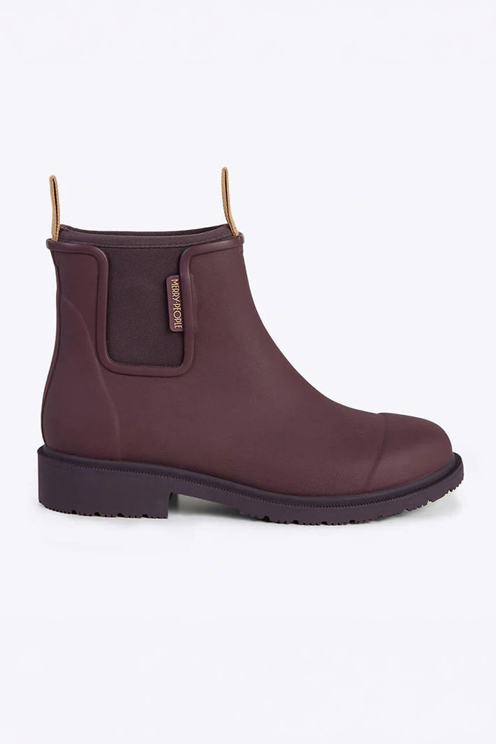 Merry People Bobbi Dark Cherry Short Wellington Boots