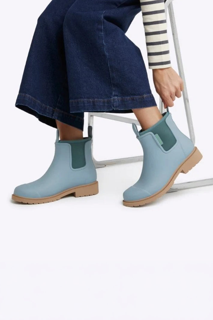 Merry People Bobbi Seafoam Blue Short Wellington Boots