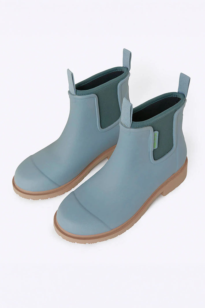 Merry People Bobbi Seafoam Blue Short Wellington Boots