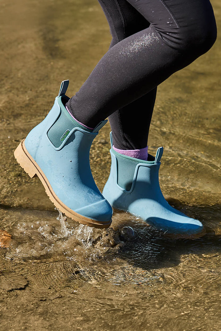 Merry People Bobbi Seafoam Blue Short Wellington Boots