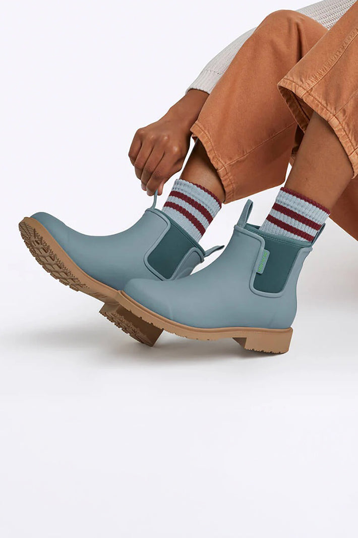 Merry People Bobbi Seafoam Blue Short Wellington Boots