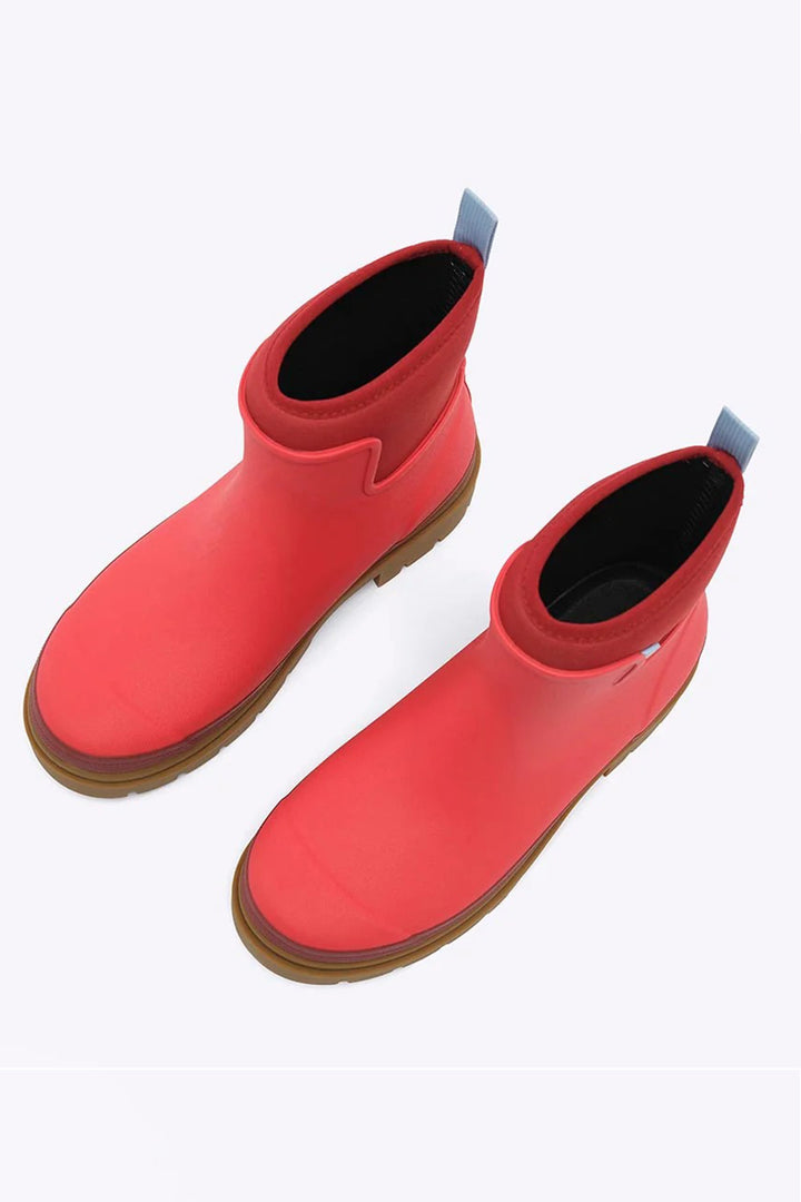 Merry People Tully Chilli Red Short Wellington Boots, view from above