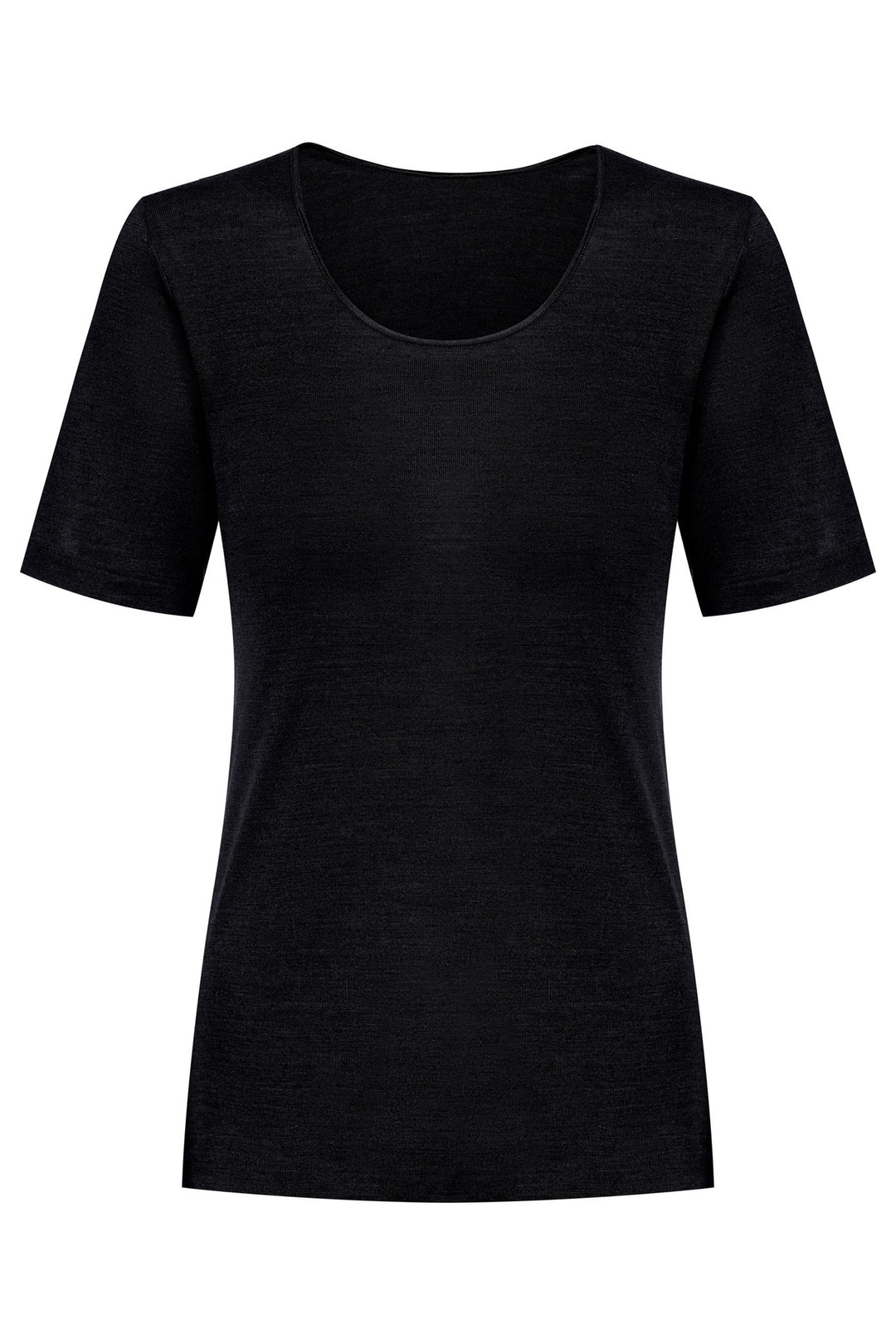 Black t-shirt on a white background