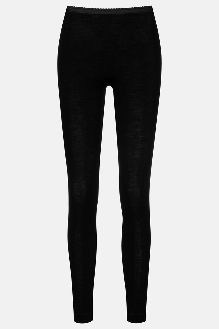Black leggings on a light gray background