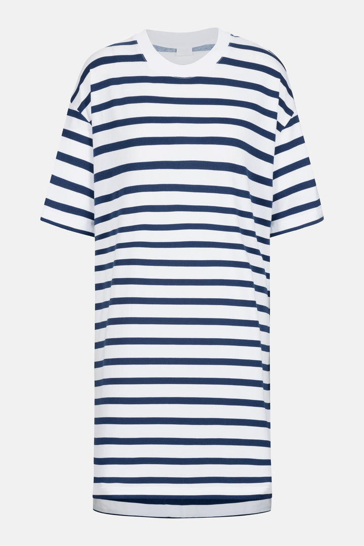 Mey navy striped short sleeved sleep shirt at Shirley Allum