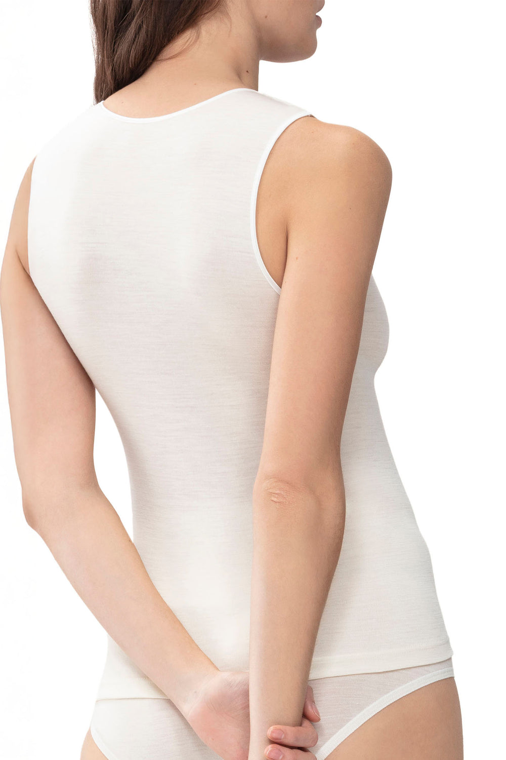Mey Exquisite Sleeveless Vest White My Basics 66575 001 - Shirley Allum Boutique