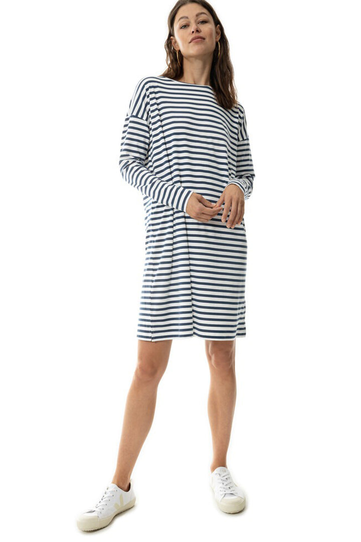 Mey Serie Cyra 17633 895 Deep Shadow Navy Stripe Long Sleeve Sleepshirt