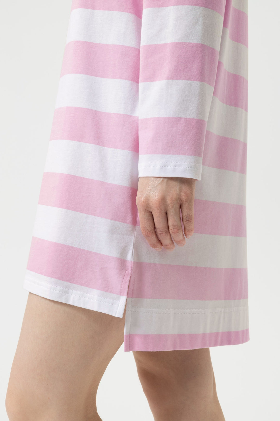 Mey soft pink striped long sleeved sleep shirt at Shirley Allum