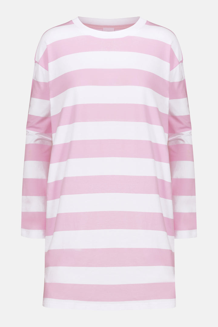 Mey soft pink striped long sleeved sleep shirt at Shirley Allum