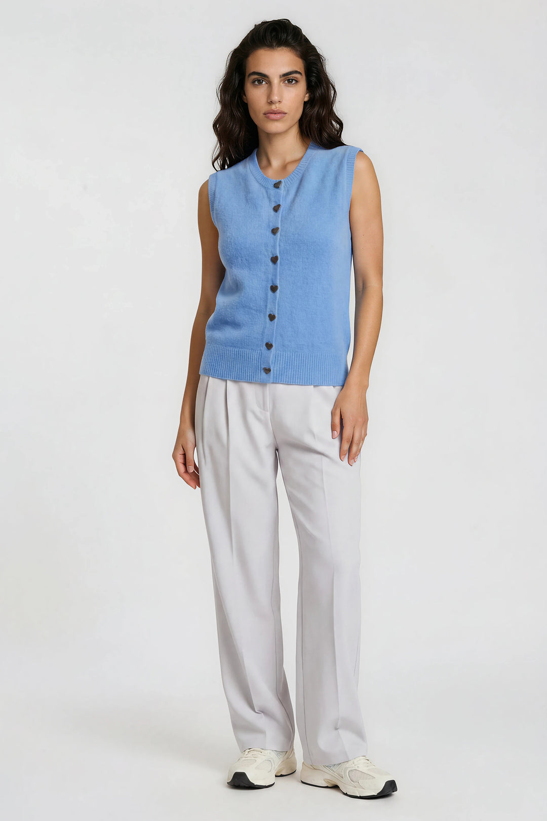 Milano Italy Cornflower Blue Vest 63-5442-9147, front