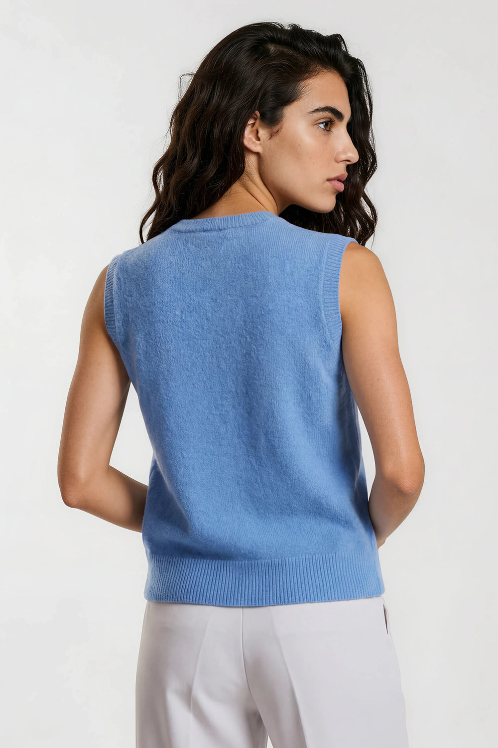 Milano Italy Cornflower Blue Vest 63-5442-9147, detail