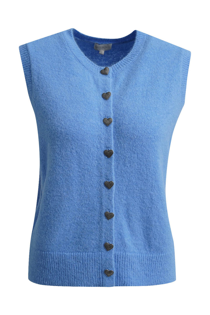 Milano Italy Cornflower Blue Vest 63-5442-9147, close-up