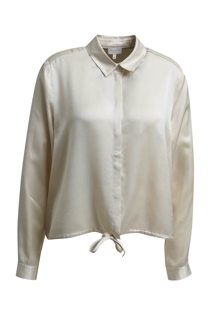 Milano Italy Cream Blouse, styled