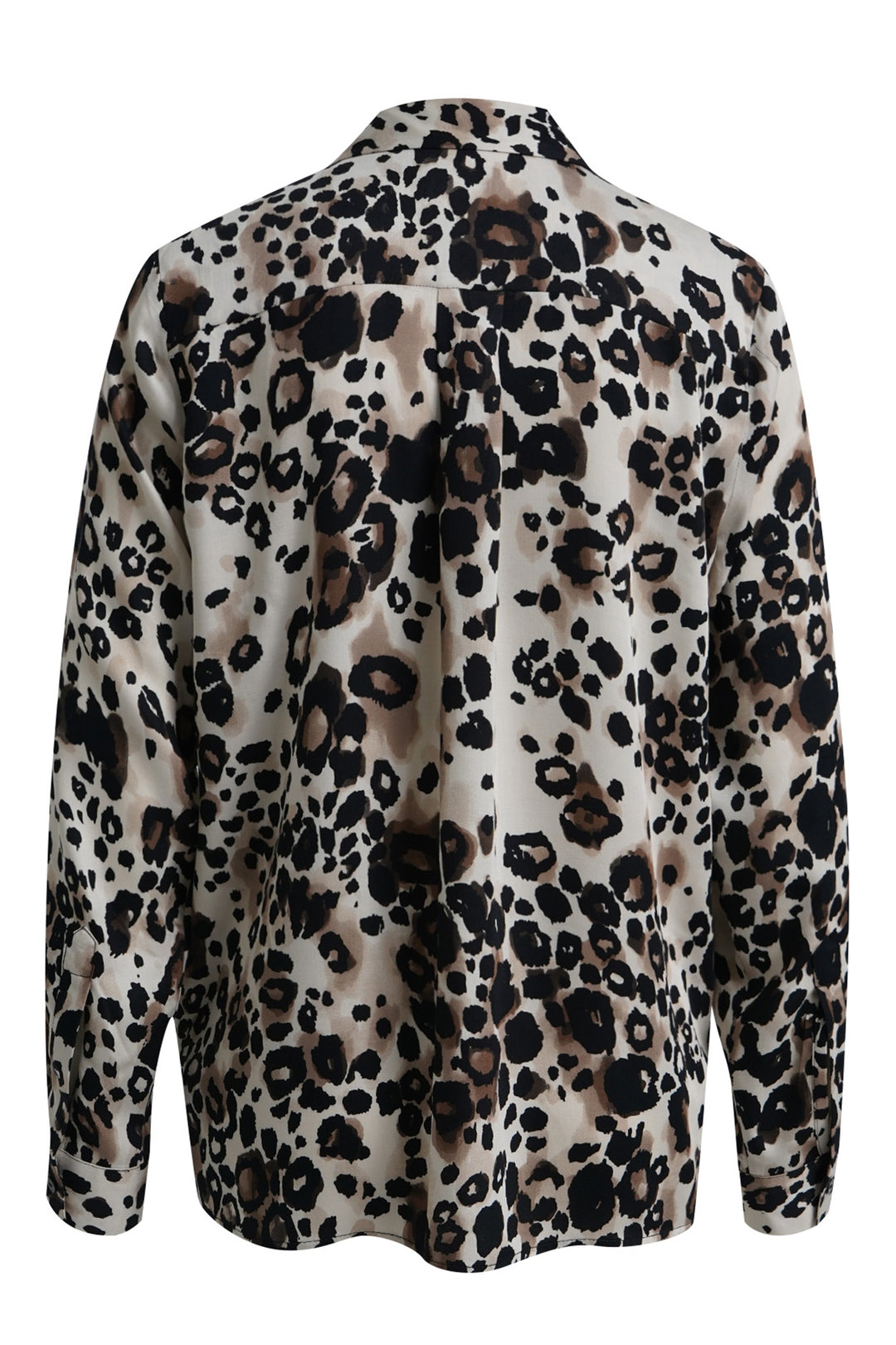 Milano Italy Mocca Print Beige Blouse, back
