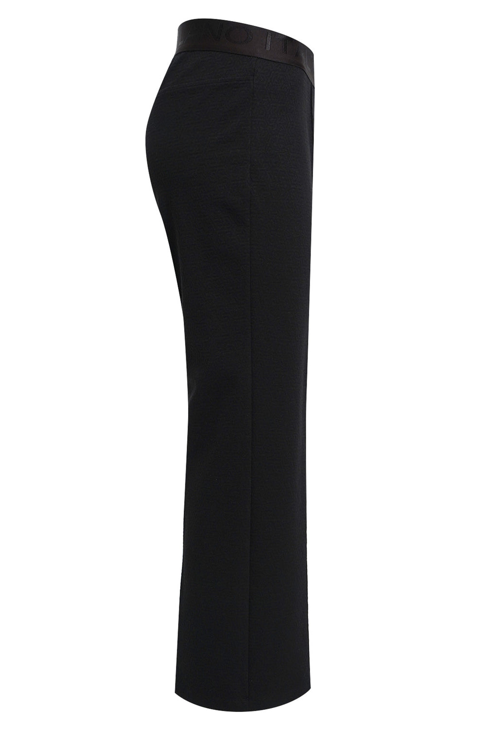 Milano Italy Mocca Print Black Trousers, detail