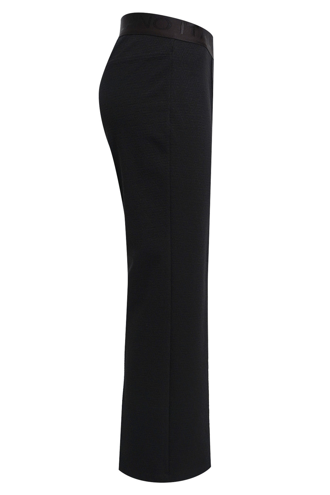 Milano Italy Mocca Print Black Trousers, detail