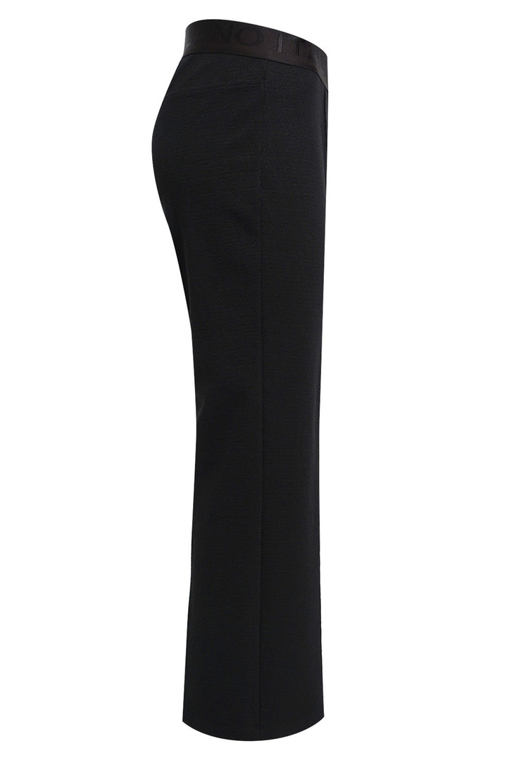 Milano Italy Mocca Print Black Trousers, detail