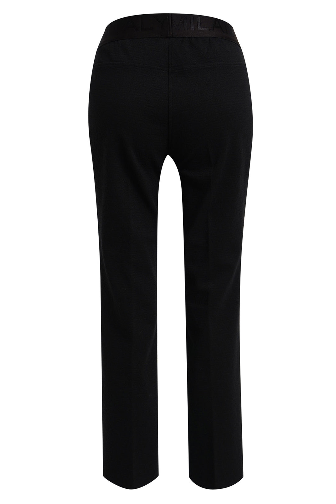 Milano Italy Mocca Print Black Trousers, back