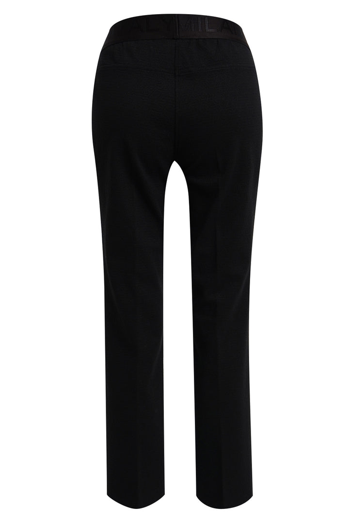 Milano Italy Mocca Print Black Trousers, back