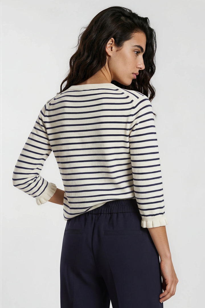 Milano Italy Navy Print Jumper, detail