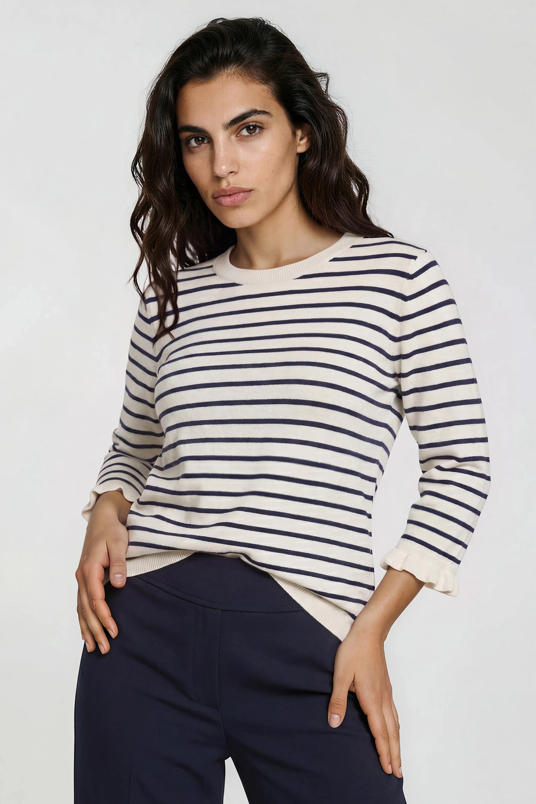 Milano Italy Navy Print Jumper, side
