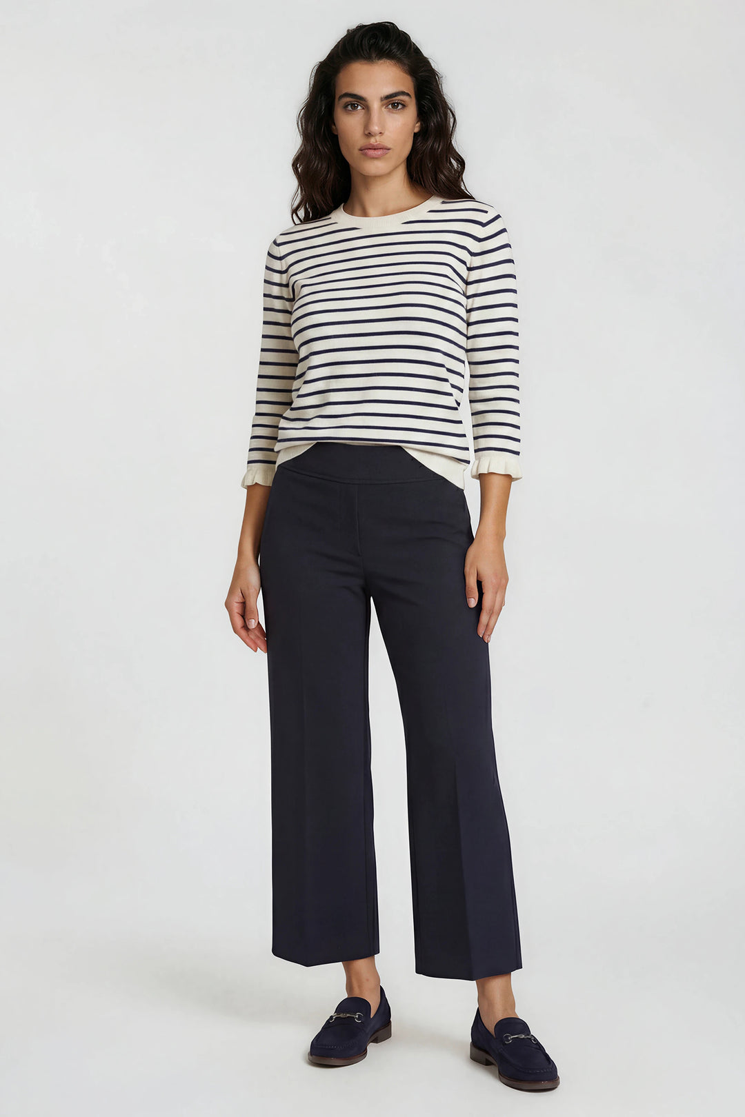 Milano Italy Navy Print Jumper, front