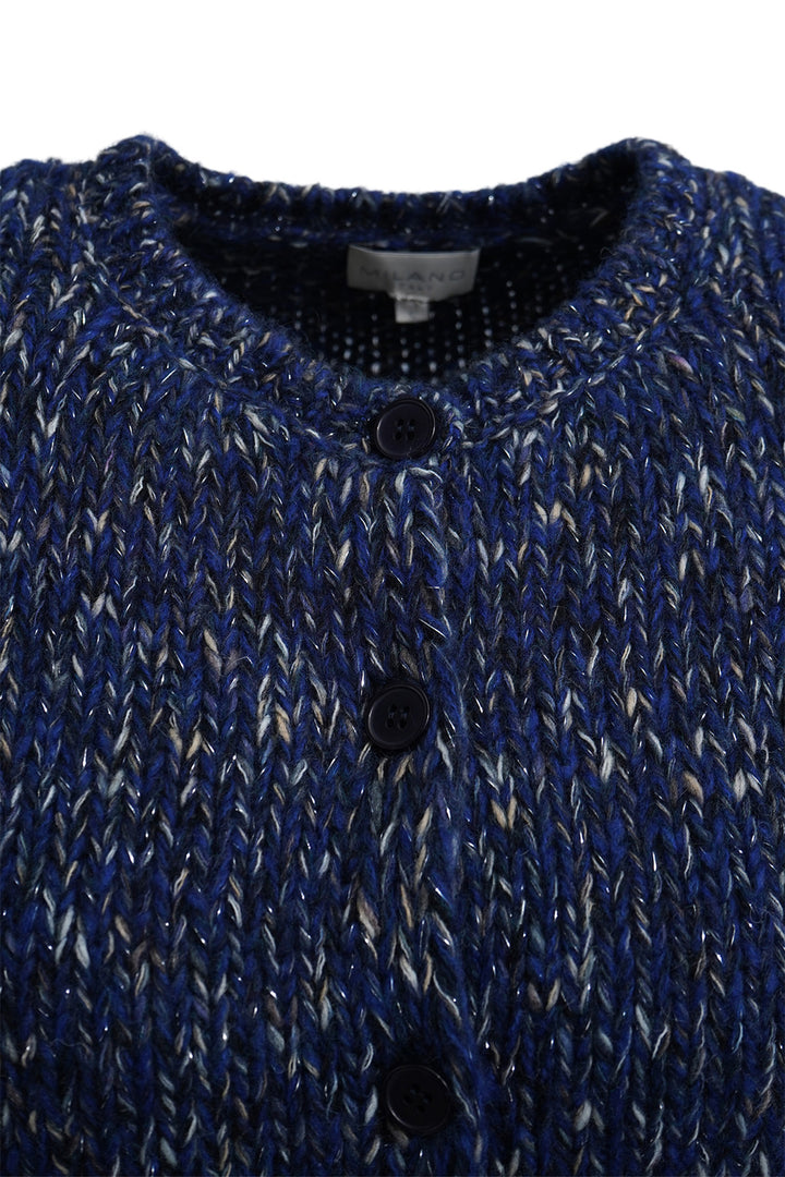 Milano Italy Navy Print Vest, back