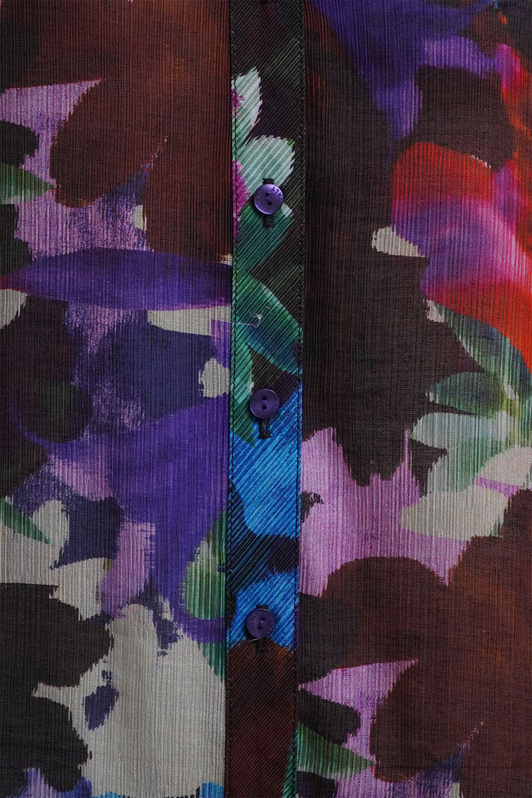 Milano Italy Purple Print Multicolour Blouse, back