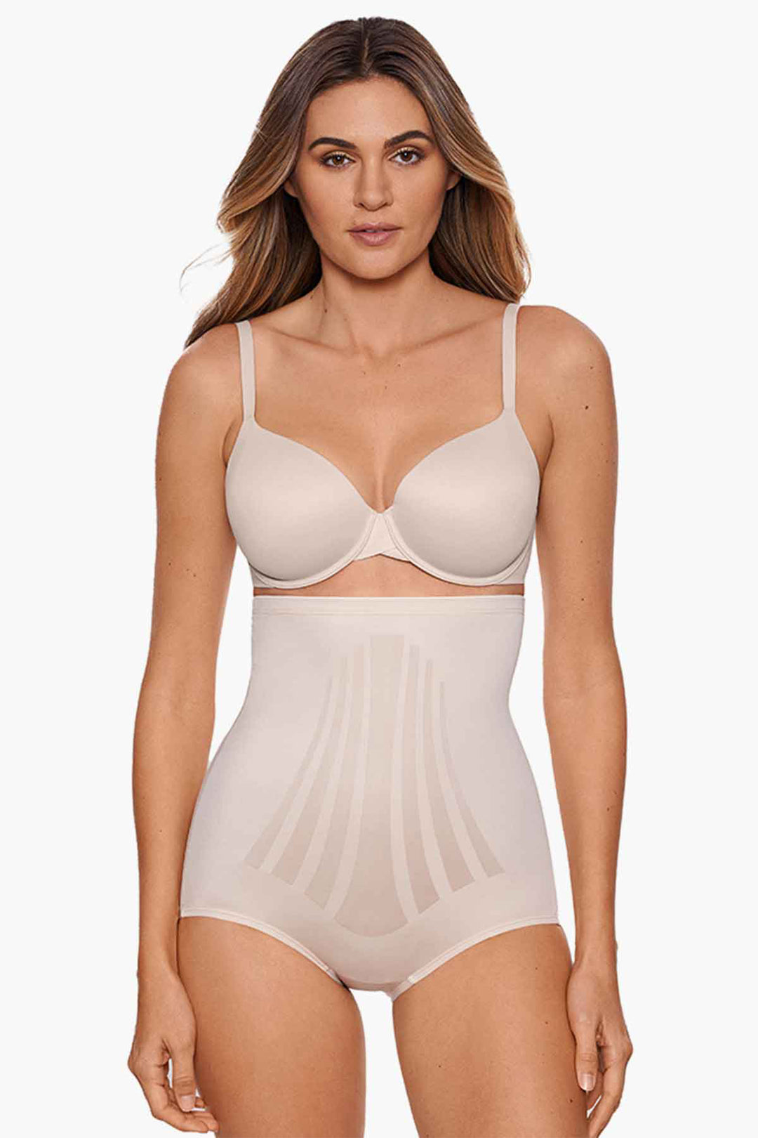 Miraclesuit Lycra Fit Sense Hi-Waist Brief Nude 2565 - Shirley Allum Boutique